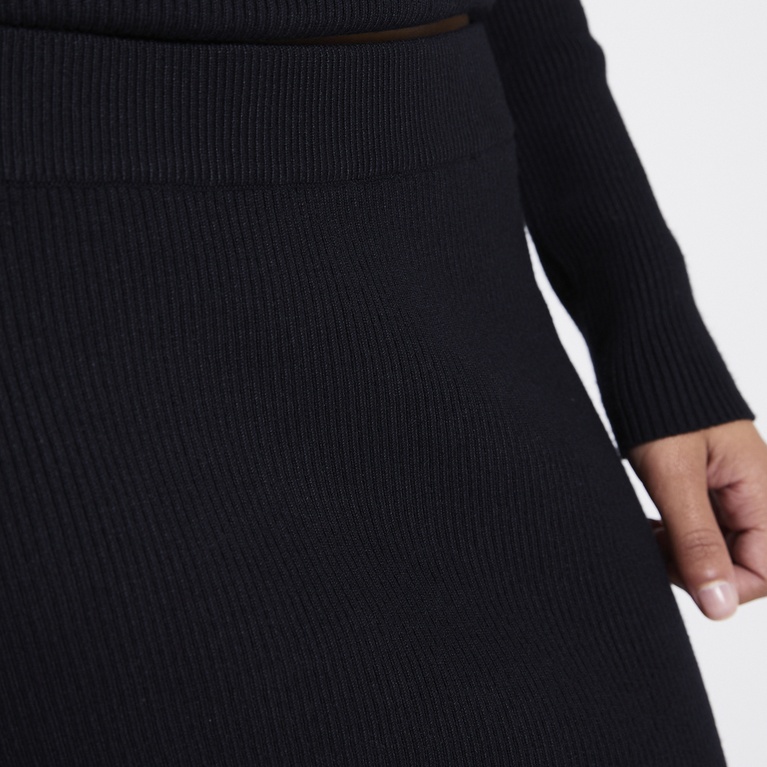 Short rib-knit skirt "Jasmina" Black
